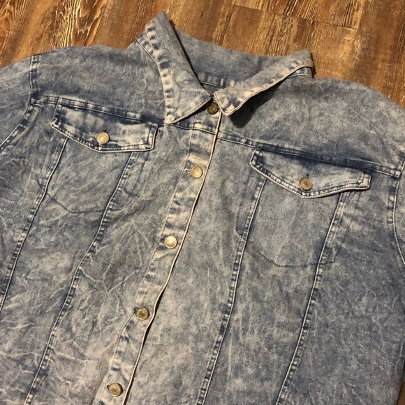 Thrill Jeans Jacket Women’s 3X Fringe Denim Tassel Button Front Pockets Festival - Picture 3 of 7